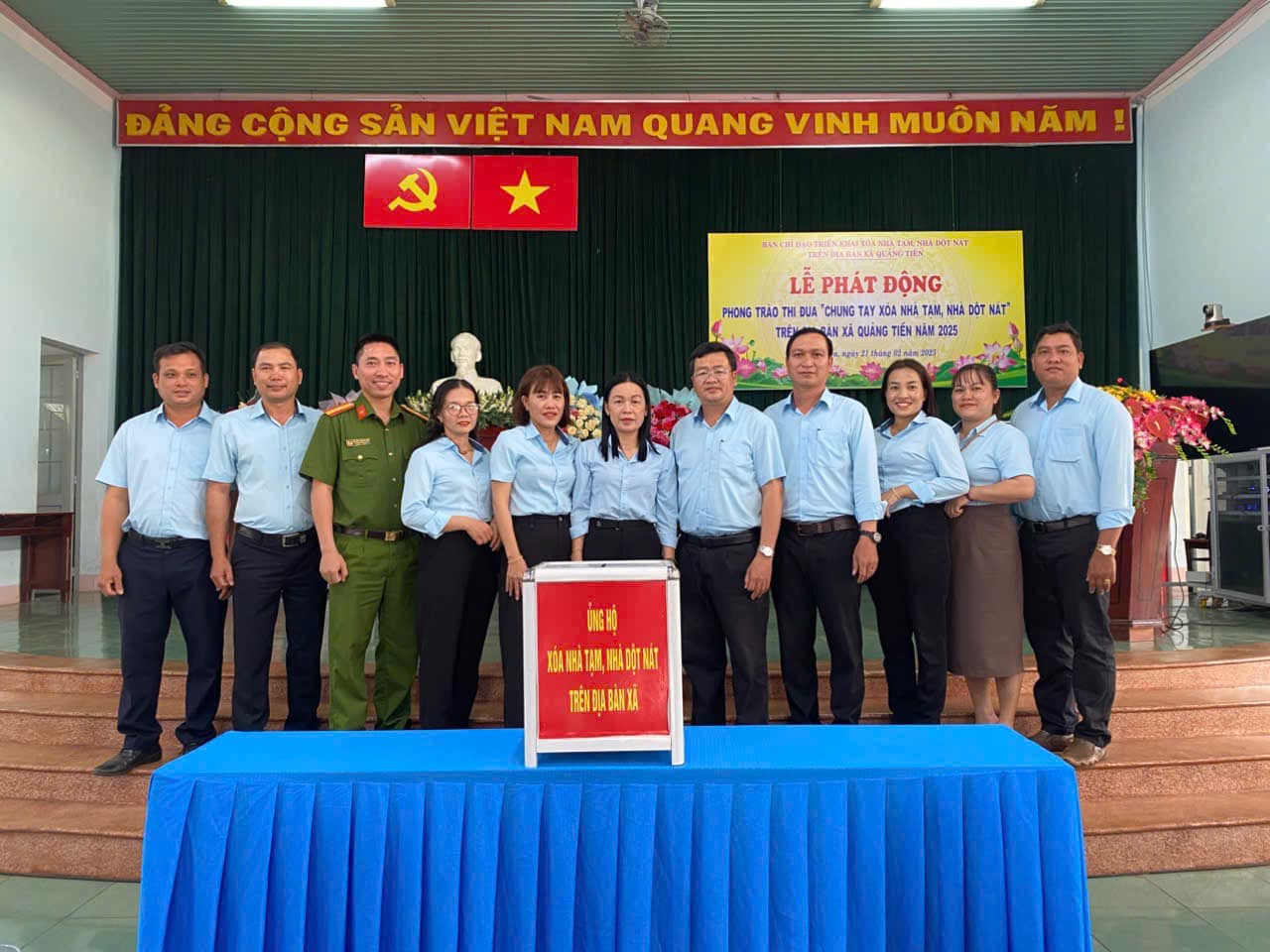 Lễ phát động thực hiện Phong trào thi đua "Chung tay xóa nhà tạm, nhà dột nát trên phạm vi cả nước" năm 2025 trên địa bàn xã Quảng Tiến